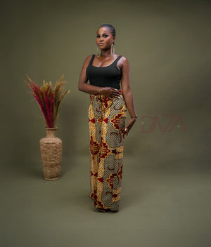 Vibrant Ankara kimono and pant set for Black women

African print two-piece for weddings and workwear

Tailored Ankara outfit for diaspora fashionistas

Bold African kimono jacket and trousers set

Chic African fashion for events, brunch, or business